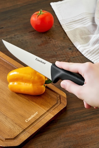 Cooker 29 Cm Paslanmaz Çelik Kasap Bıçağı Siyah Ckr4598