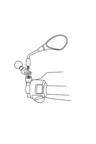 Ayna Bağlantılı Motosiklet Telefon Tutucu Aparatı 10mm Delikli