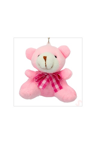 Pelüş Ayıcık Anahtarlık, 6,5 Cm X 6,5 Cm - Pembe