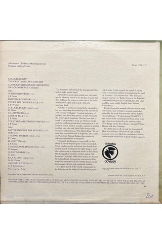 Colonel Bogey The Great Military Marches Lp Plak