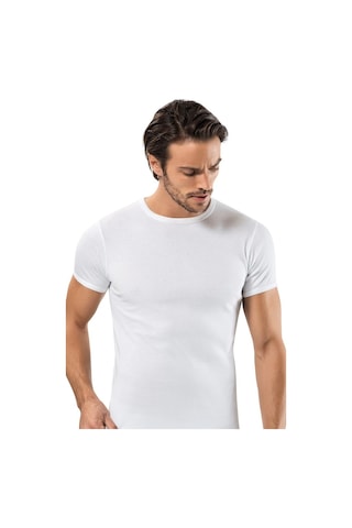 Erdem 1197 Erkek Ribana Fanila Sıfır Yaka Kısa Kol 3'Lü Paket