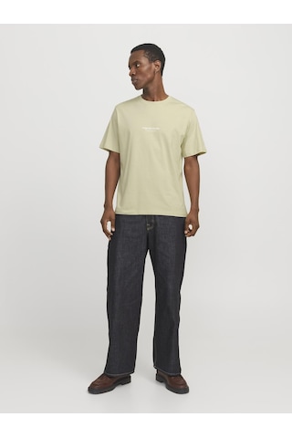 Jack & Jones Erkek Kabartma Logo Baskili Tisört - Vesterbro - 12240121 Celadon Tint