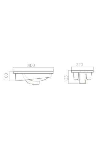 Turkuaz Seramik Mini Lavabo 24 x 42 CM