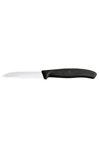 6.7433 Swissclassic 8cm Tırtıklı Soyma Bıçağı, Siyah Çok Renkli