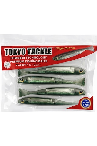 Tokyotackle Wiggle Real Fish Silikon Balık Yem 7.5cm 5'li Paket P9s2510