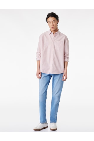 Koton Normal Bel Pamuklu Straight Fit Jean Pantolon - Mark Jean Orta İndigo 6sam40208nd