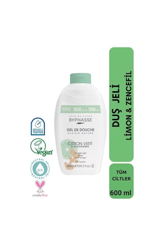 Byphasse Plaisir Natura Limon & Zencefil Duş Jeli 600 ML