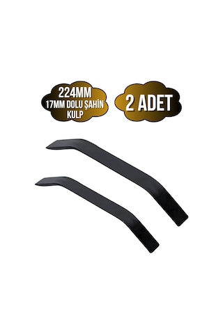 Şahin Siyah Alüminyum Dolap Kulpu Mobilya Ve Mutfak Dolap Kulpu 17mm 224mm Siyah 2 Adet Alüminyum Siyah