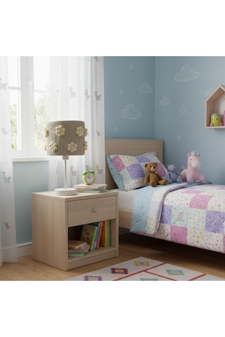 Elizim Home Lighting Makrome Papatyalı Abajur Krem