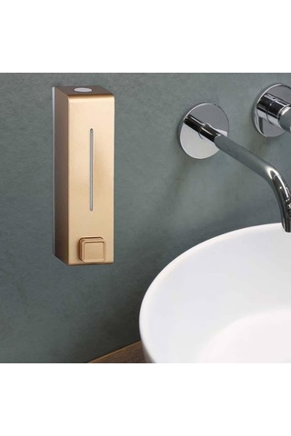 Didadodo Suntek 600ml Sabunluk Duvara Monte Banyo Duş Şampuanı Otel Altın, Gümüş Renk Seçeneği 11.8x5cm Çift Kişilik
