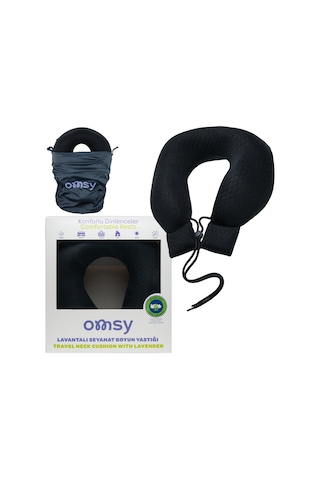 Omsy Lavantalı Seyahat Boyun Yastığı Siyah 1 Adet