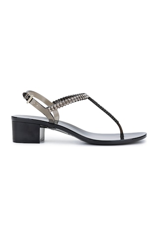 Menghi Kadın Pvc Siyah Parmak Arası Sandalet 774 903e Bn Sndlt Y25 Black Siyah