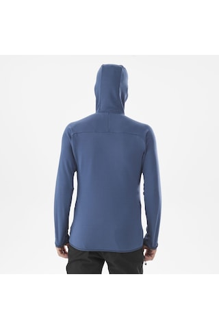 Millet Fusıon Grıd H Erkek Kapşonlu Polar Ceket Tam Fermuarlı Mıv9024 Mıv.n0395 Mavi