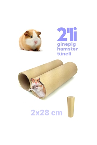 Vixpet Ginepig Hamster Kemirgen Tüneli 28 CM 2'li