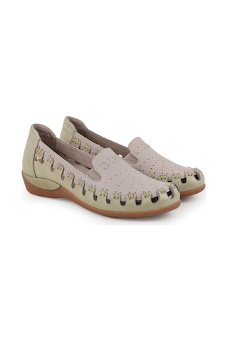 Mamma Mia Mammamia Kadın Gümüş Yeşil Hakiki Deri Comfort Sneaker Kalın Taban Bağcıklı Günlük Ayakkabı Gümüş-yeşil