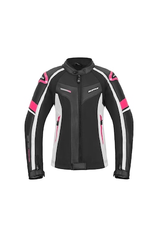 Scoyco JK152W Kadın Motosiklet Montu-62418-Siyah - Pembe