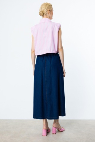 Ekol Tensel A Kesim Cepli Uzun Etek-5655 İndigo