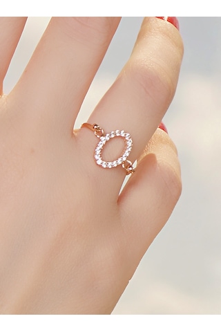 Kuyumcudukkani Elişi Oval Şekilli Taşlı Yüzük-10310-g-w Gold