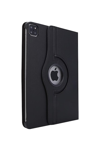 Apple Uyumlu iPad, Pro 4. Nesil M2 2022 11 Inç 360 Dönebilen Uyku Modlu Standlı Pu Deri Kapaklı Kılıf Kılıf