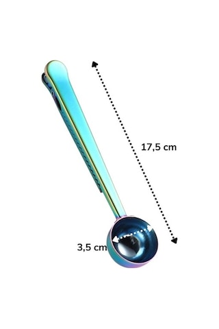 Mandallı Kahve Ölçü Kaşığı Renkli Çok Fonksiyonlu Paslanmaz Çelik Kaşık 4741
