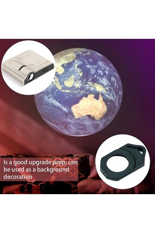 Novahub Galaxy Pilli Projeksiyon Gece Lambası 16 Gezegen Kartlı 16 Planet Kartlı Bej