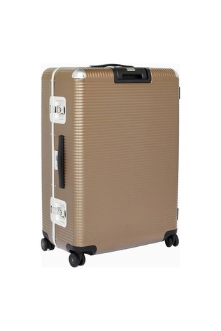 Fpm Milano Fpm Milano Bank Light Trunk On Wheels Büyük Boy, Deri Detaylı Tasarım Valiz Bavul & Valiz Bej