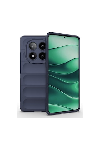 Nourthkiingdom Redmi Note 14 Pro 5g Kılıf Esnek Tpu Oyuklu Arka Yüzey Tasarımlı Nrtk Etnik Silikon Kapak - Koyu Yeş Yeşil