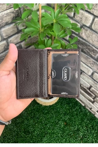 Guard Kahverengi Hakiki Deri Kartlık Erkek / Kadın P1169 Kahverengi