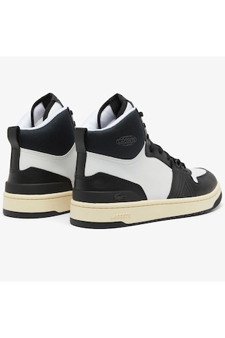 Lacoste L001 224.1 Mıd Leather Mens Sneaker Hakiki Deri Bilekli Erkek Günlük Spor Ayakkabı Siyah