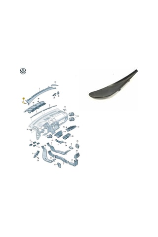 Caddy (2004-2011) Çamurluk Köşesi Su Izgarası Sol 2K0819447B