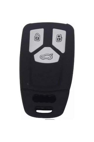 Audi Keyless A4 A5 A6 A7 Q3 Q5 Silikon Anahtar Koruma Kılıfı Siyah