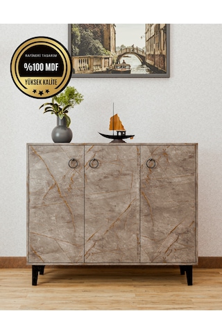 Dekorfim DF08102GD MDF Ayakkabılık Antre Hol Çok Amaçlı Dolap Ayakkabı Dolabı