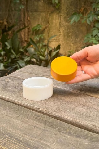 Silindir 6,5x2,5 Cm Silikon Mum Kalıbı Beyaz