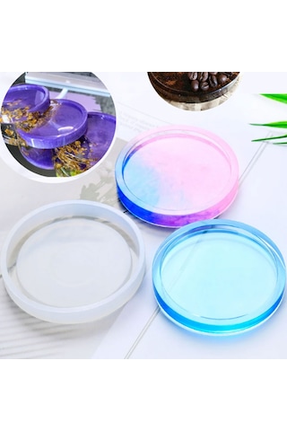 Epoksi Silikon Kalıp Bardak Altlığı Yuvarlak 11 Cm