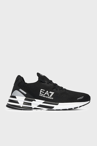 Ea7 Logolu Sneaker Ayakkabı Unisex Ayakkabı 7x000652 Af18639 Mc032 Siyah-gümüş