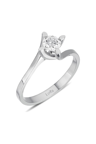 Lova 0,50 Karat Efektli Pırlanta Tektaş Yüzük - 1070096