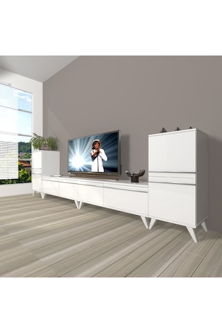 Decoraktiv Eko 9220t Mdf Retro Tv Ünitesi Tv Sehpası Beyaz