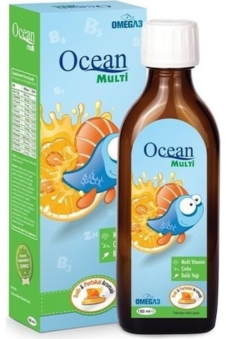 Ocean Multi Şurup Ballı Portakal Aromalı Balık Yağı 150 ML 3 Adet
