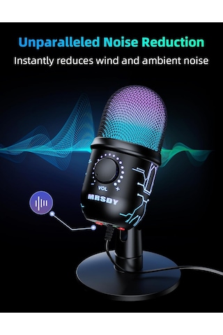 Oyun Mikrofonu, Pc, Mac, Ps4/5 İçin Usb Bilgisayar Mikrofonu, Stüdyo Kaydı İçin Kondenser Podcast Mikrofon, Youtube,