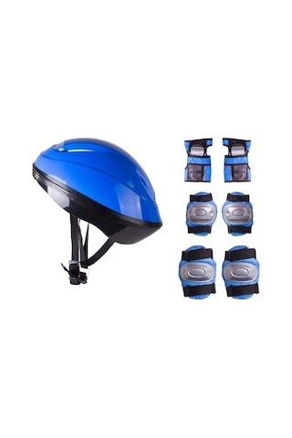 F-Sports Kask Dizlik Dirseklik Koruyucu Set Paten Scooter Kay Kay