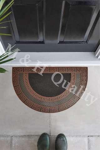 Dekoratif Yarım Ay Versace Model Kapı Önü Paspası Yıkanabilir Toz