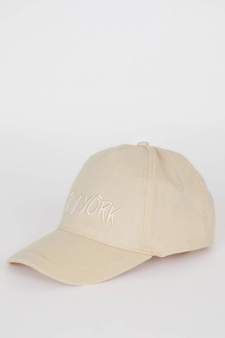 DeFacto Kız Çocuk Nakışlı Keten Karışımlı Cap Şapka D8425A825SMBG286