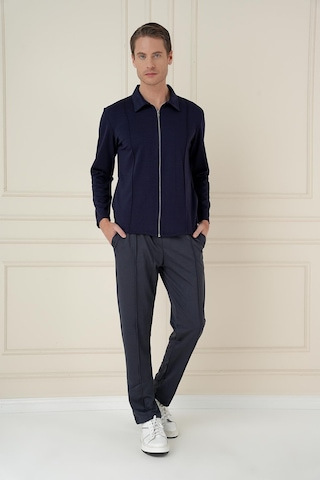 Efor Slim Fit Fermuarlı Yan Cep Mevsimlik Casual Lacivert Mont Mt 174 Lacivert