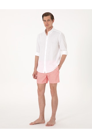 Pierre Cardin Erkek Kırmızı Deniz Şortu 50307984-vr030 Kırmızı