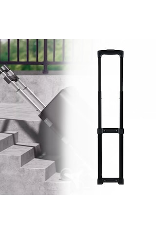 Homyl Bavul Teleskopik Saplı Arabası Bagaj Çekme Sürükleme Siyah