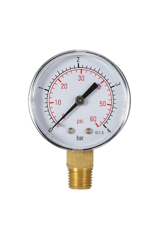 Padalink 50mm Havuz Filtresi Basınç Göstergesi - 0-60psi/0-4bar Ölçüm, 1/4" Npt Bağlantı, Taşınabilir Metal Manometre