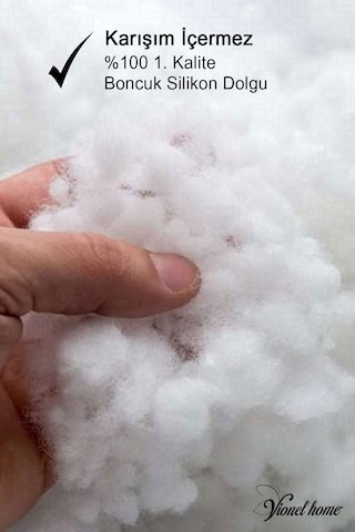 Vionel Home 4 Adet Fermuarlı Antialerjik Yastık Boncuk Silikon Pamuklu Kılıf 900 G