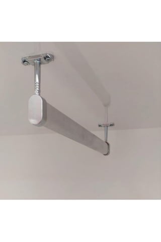 Ers Dolap Içi 25 Cm Oval Elbise Askı Borusu, Tavan Askı Aparatı Krom - Krom
