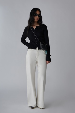 Suud Collection Beyaz 88 Wide Leg Jean