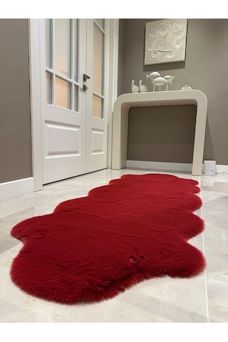 Ultra Soft Bordo Yumuşak Dokulu Peluş Halı Çift Kafa Post